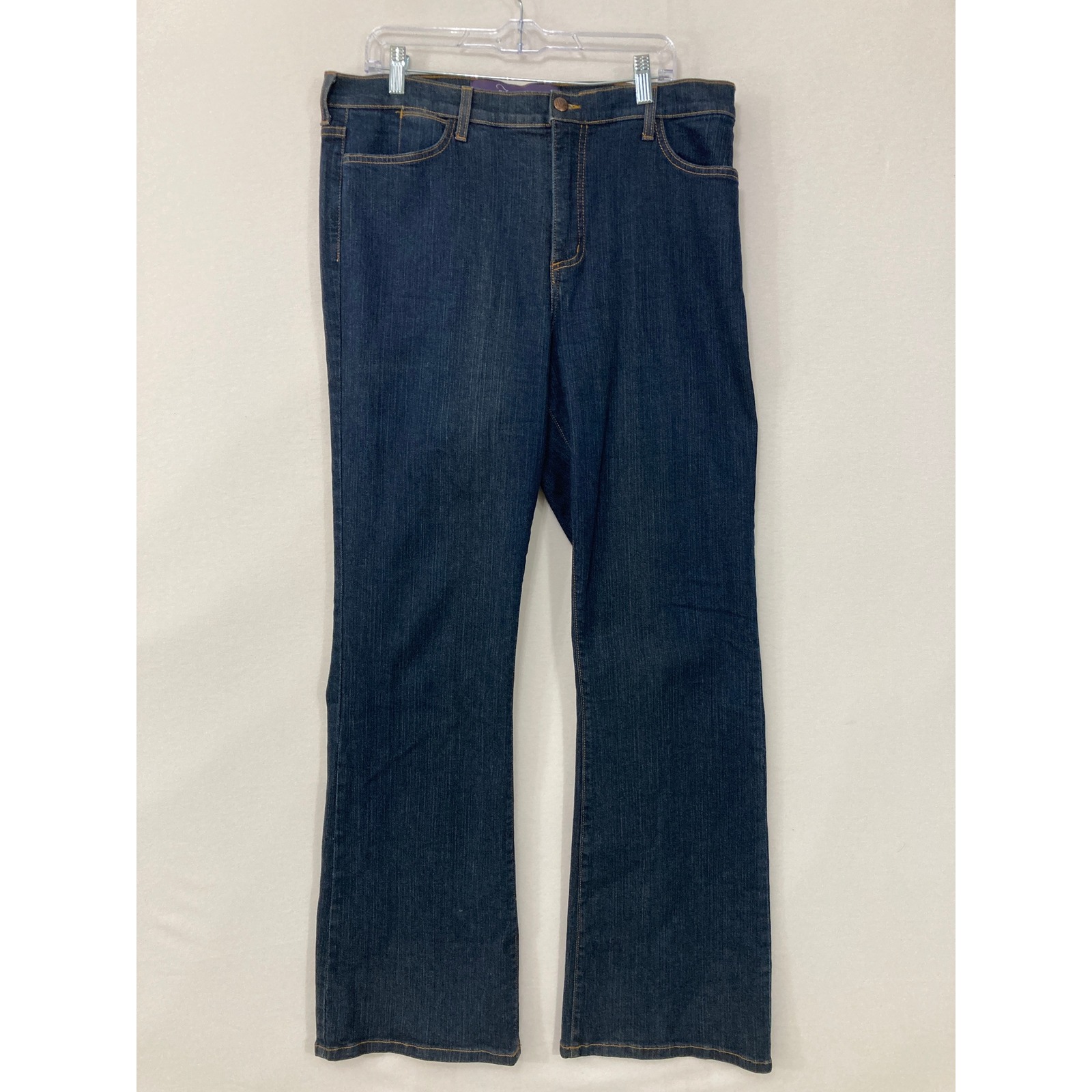 Nydj Bootcut Jeans Size 18 Dark Wash Indigo High Rise Stretch Made In Usa